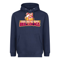 Navy brooklyn college Heavyweight Hoodie - linhVisuals