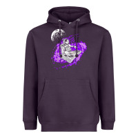 Plum techno astronaut electronic music rave festival raver t shirt Heavyweight Hoodie - linhVisuals