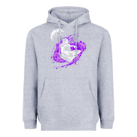 Heather Grey techno astronaut electronic music rave festival raver t shirt Heavyweight Hoodie - linhVisuals