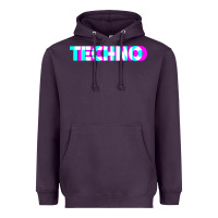 Plum techno music t shirt Heavyweight Hoodie - linhVisuals