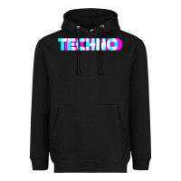 Black techno music t shirt Heavyweight Hoodie - linhVisuals