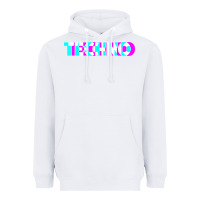 White techno music t shirt Heavyweight Hoodie - linhVisuals