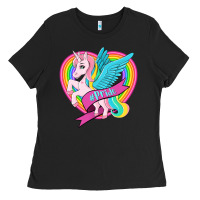 Black pride lgbtq unicorn Ladies Tee - OliviaCreatesArt
