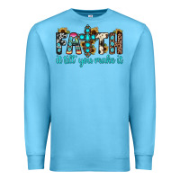 Ocean Blue faith it till you make it Premium Sweatshirt - JahusDesignShop