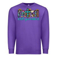 Purple faith it till you make it Premium Sweatshirt - JahusDesignShop