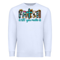 White faith it till you make it Premium Sweatshirt - JahusDesignShop