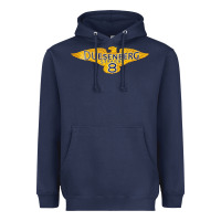 Navy duesenberg straight Heavyweight Hoodie - linhVisuals