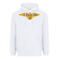 White duesenberg straight Heavyweight Hoodie - linhVisuals
