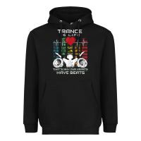 Black trance music retro vintage dj gift t shirt Heavyweight Hoodie - linhVisuals