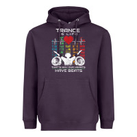 Plum trance music retro vintage dj gift t shirt Heavyweight Hoodie - linhVisuals