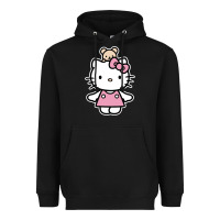Black kitty Heavyweight Hoodie - linhVisuals