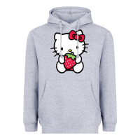 Heather Grey kitty Heavyweight Hoodie - linhVisuals