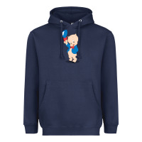 Navy porky pig Heavyweight Hoodie - linhVisuals