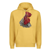 Antique Gold dominique rooster head Premium Hoodie - LillyAllenDesigns
