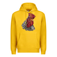 Lemon dominique rooster head Premium Hoodie - LillyAllenDesigns