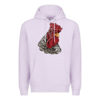 Lilac dominique rooster head Premium Hoodie - LillyAllenDesigns