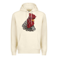 Sandshell dominique rooster head Premium Hoodie - LillyAllenDesigns