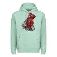 Seafoam dominique rooster head Premium Hoodie - LillyAllenDesigns