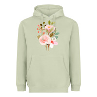 Matcha Bouquet Floral Heavyweight Hoodie - linhVisuals
