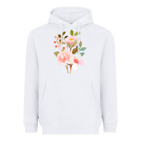 White Bouquet Floral Heavyweight Hoodie - linhVisuals