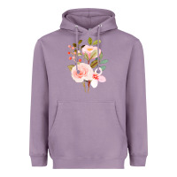 Lavender Bouquet Floral Heavyweight Hoodie - linhVisuals