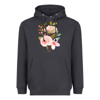 Smoke Bouquet Floral Heavyweight Hoodie - linhVisuals
