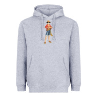 Heather Grey one piece Heavyweight Hoodie - linhVisuals