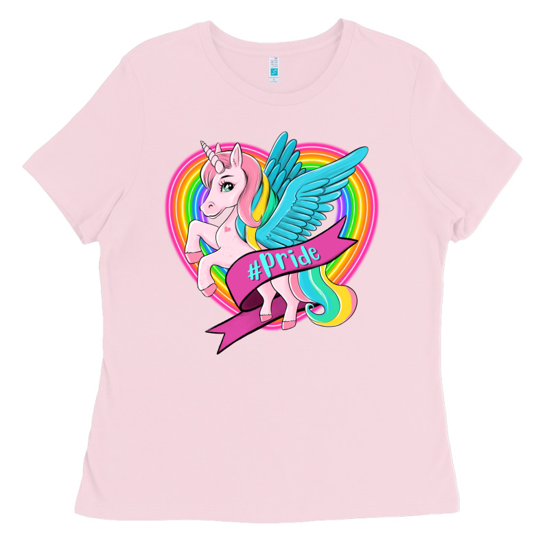Pride Lgbtq Unicorn Ladies Tee by OliviaCreatesArt | Teevron