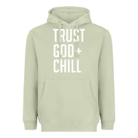 Matcha trust god and chill tee vintage pullover hoodie Heavyweight Hoodie - linhVisuals