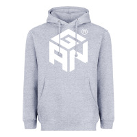 Heather Grey Gancube Heavyweight Hoodie - linhVisuals
