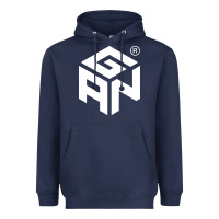 Navy Gancube Heavyweight Hoodie - linhVisuals