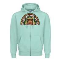 Seafoam reindeer rainbow christmas Zipper Hoodie - AdoDesignShop