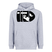 Heather Grey bullet bill Heavyweight Hoodie - linhVisuals