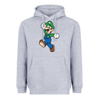Heather Grey luigi Heavyweight Hoodie - linhVisuals