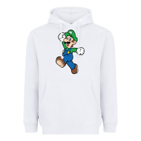 White luigi Heavyweight Hoodie - linhVisuals