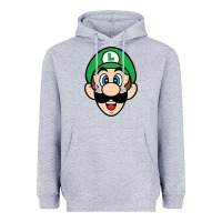 Heather Grey luigi Heavyweight Hoodie - linhVisuals