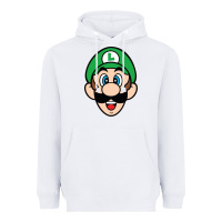 White luigi Heavyweight Hoodie - linhVisuals