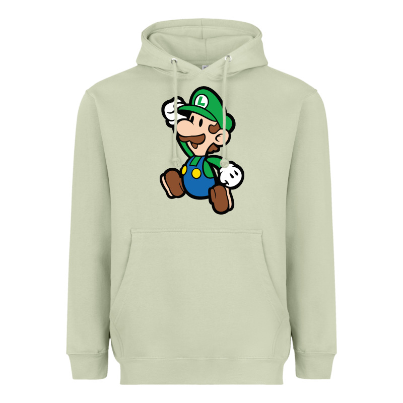 Paper Luigi Heavyweight Hoodie by linhVisuals | Teevron