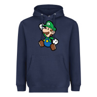Navy paper luigi Heavyweight Hoodie - linhVisuals