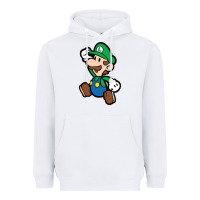 White paper luigi Heavyweight Hoodie - linhVisuals