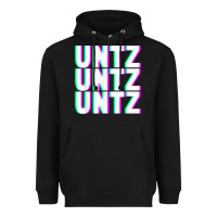 Black untz untz untz techno dubstep riddim raver dj party t shirt Heavyweight Hoodie - linhVisuals