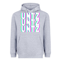 Heather Grey untz untz untz techno dubstep riddim raver dj party t shirt Heavyweight Hoodie - linhVisuals