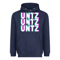 Navy untz untz untz techno dubstep riddim raver dj party t shirt Heavyweight Hoodie - linhVisuals