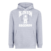 Heather Grey death row record Heavyweight Hoodie - linhVisuals
