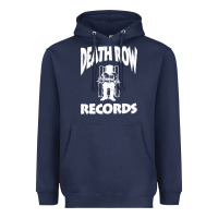 Navy death row record Heavyweight Hoodie - linhVisuals