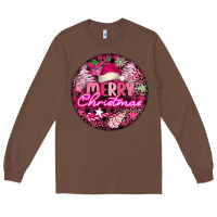 Chestnut pink merry christmas Long Sleeve Tee - FaDigitalArtStudio