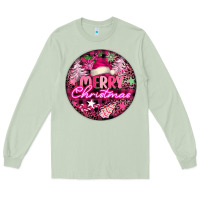 Matcha pink merry christmas Long Sleeve Tee - FaDigitalArtStudio