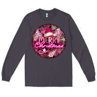 Smoke pink merry christmas Long Sleeve Tee - FaDigitalArtStudio