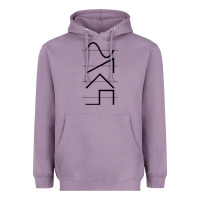 Lavender vintage analog synthesizer techno waveform   synth nerd raglan basebal Heavyweight Hoodie - linhVisuals