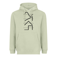 Matcha vintage analog synthesizer techno waveform   synth nerd raglan basebal Heavyweight Hoodie - linhVisuals